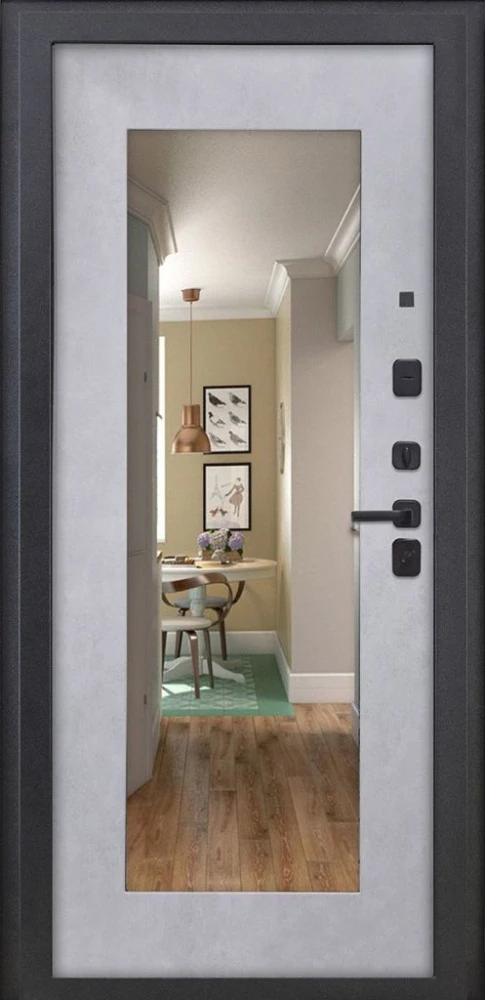 Входная дверь ДвериПРО Модель L-49 ФЛЗ-603 Бетон снежный DPRO198276 внутренняя сторона