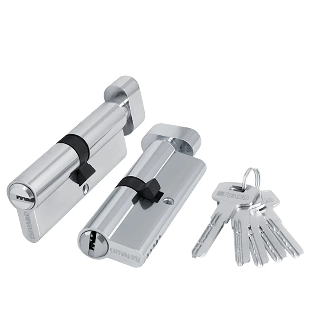 Фото Цилиндровый механизм (200 ZM/80) 2000ZMKnob80(30+10+40) CP хром 5Key с вертушкой