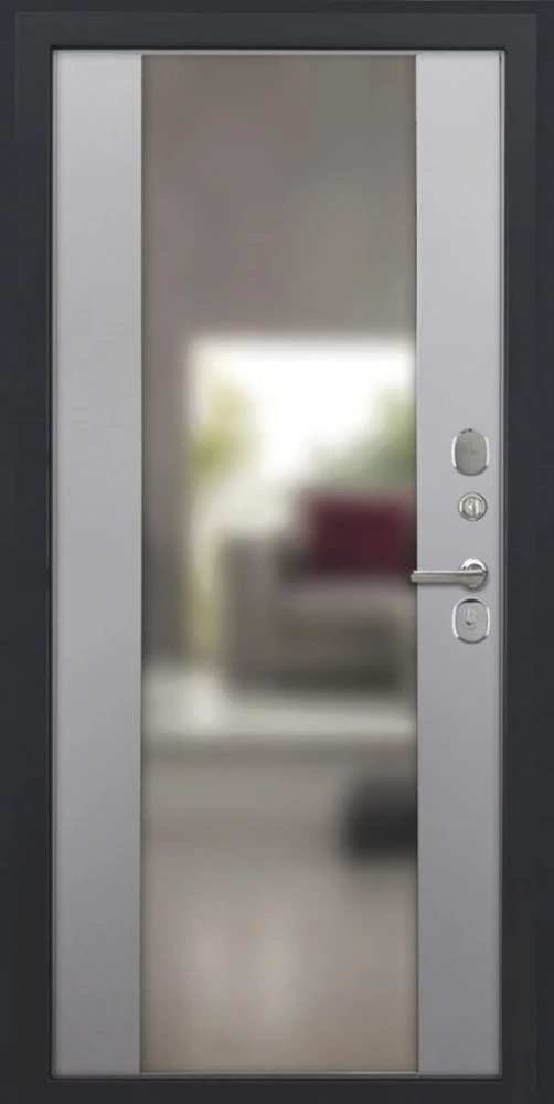 Входная дверь ДвериПРО Модель L-49 Алиса (16мм, ПВХ софт грей, зеркало) DPRO200126 внутренняя сторона