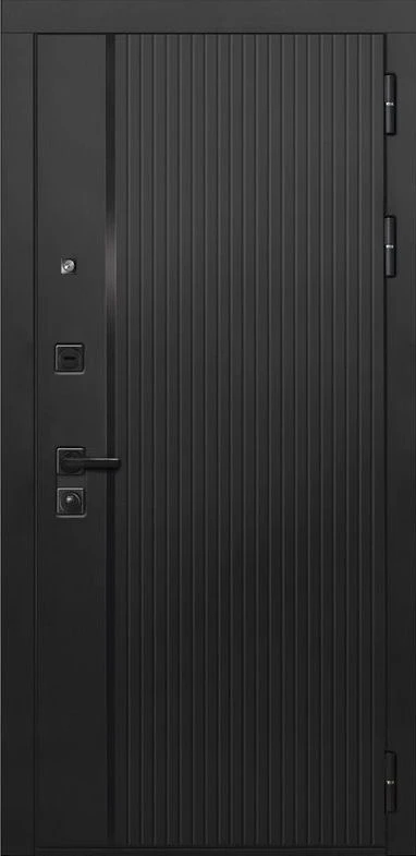 Входная дверь ДвериПРО L-45 Алиса (16мм, ПВХ ясень белый, зеркало) DPRO200135 внешняя сторона