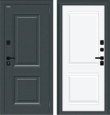 Дверь Браво Thermo Некст МФ/SBlack Старк антрацит/White Silk
