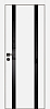 Межкомнатная дверь PX-9  черная кромка с 4-х ст. Белый матовый