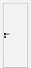Межкомнатная дверь PX-1 черная кромка с 4-х ст. Белый матовый